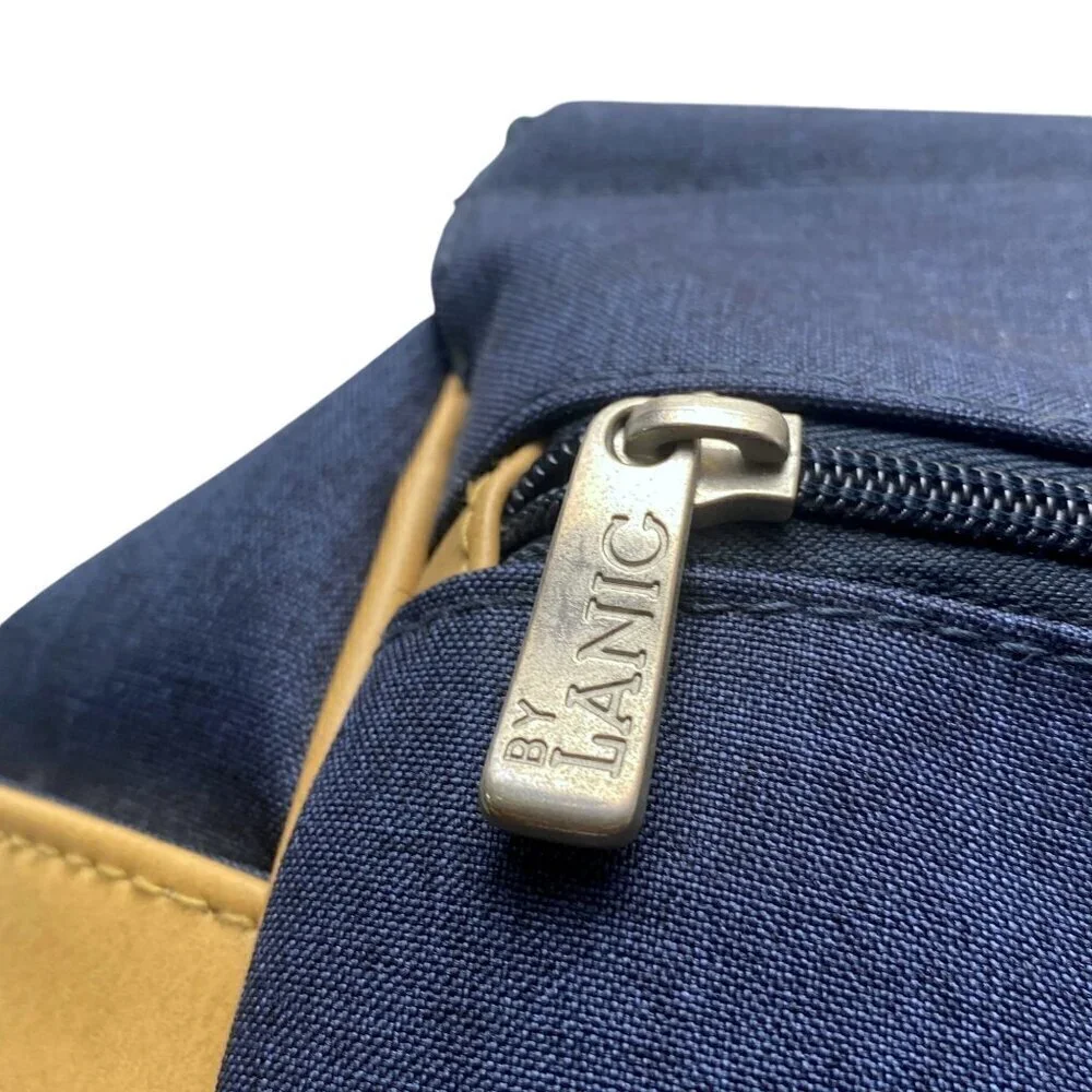 Golf Duffle Bag Navy Blue Embroidered Crest by Tags Lanig